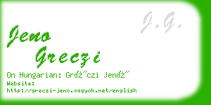 jeno greczi business card